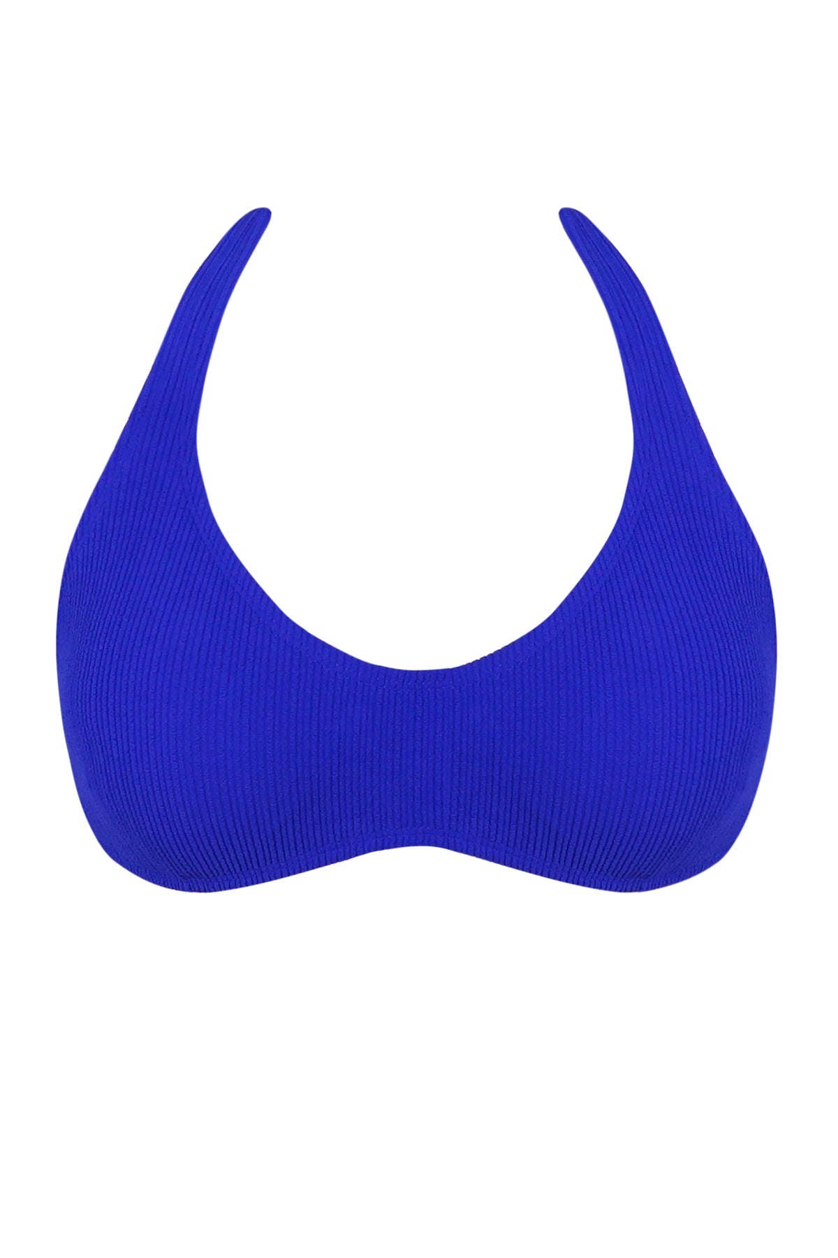 Pacifica Vivid Blue Rib Splash Halter Top