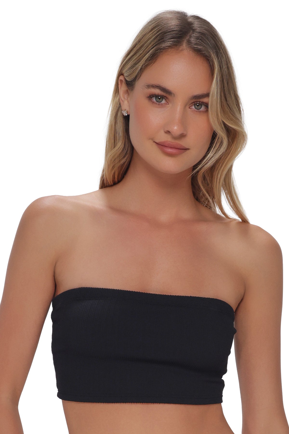 Pacifica Black Rib Shellie Tube Top