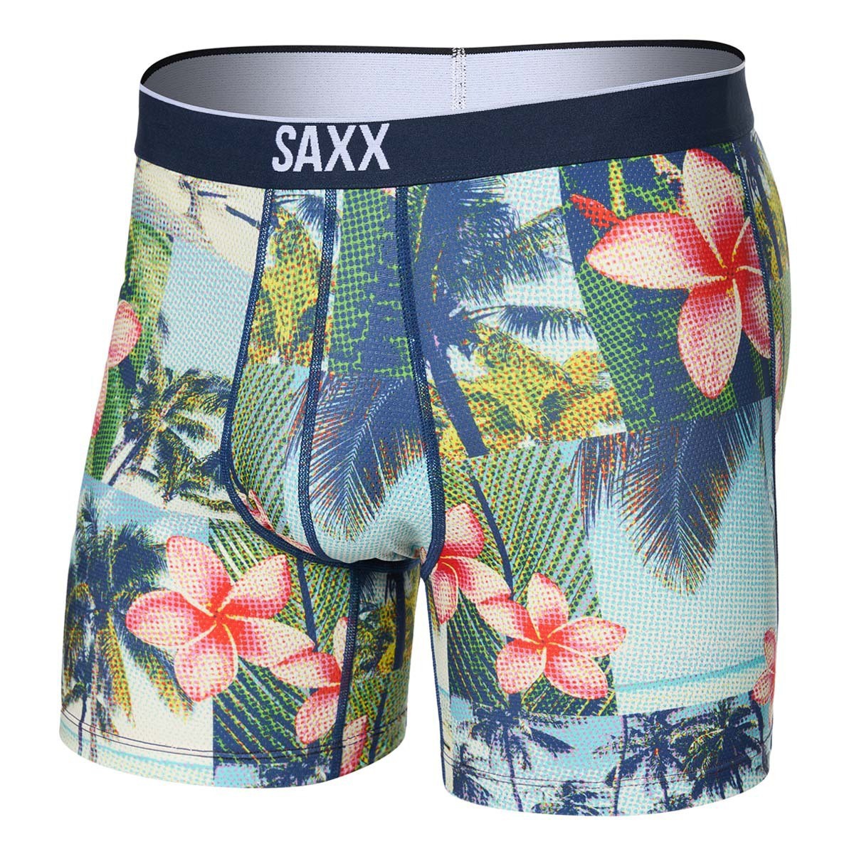 SAXX Underwear Volt Breathable Mesh Boxer Brief Halftone Tropics