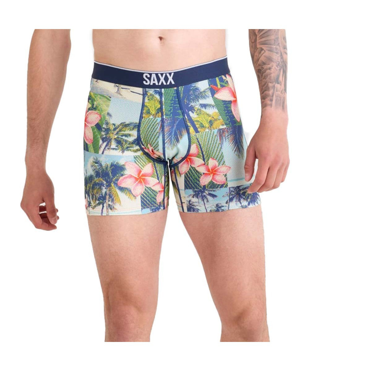SAXX Underwear Volt Breathable Mesh Boxer Brief Halftone Tropics