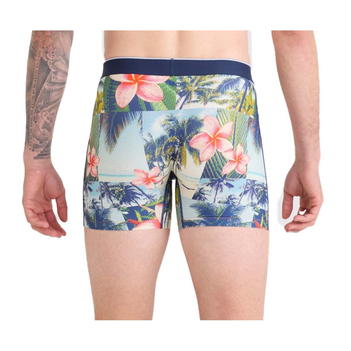 SAXX Underwear Volt Breathable Mesh Boxer Brief Halftone Tropics