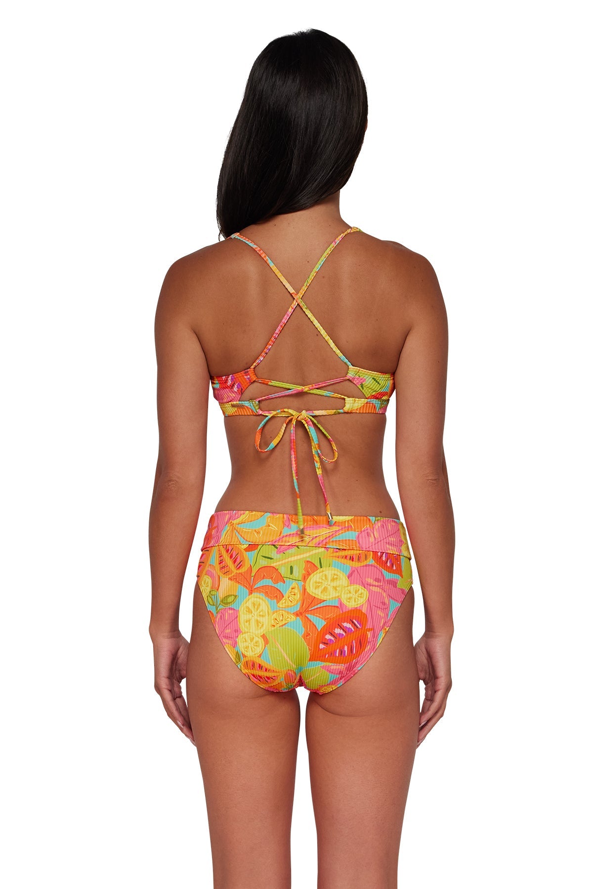 Sunsets Citrus Grove Sandbar Rib Hannah High Waist Bottom
