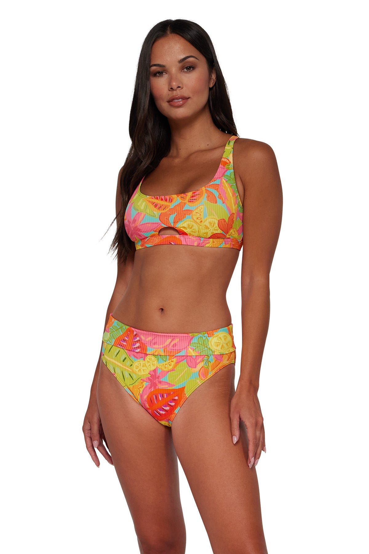Sunsets Citrus Grove Sandbar Rib Hannah High Waist Bottom