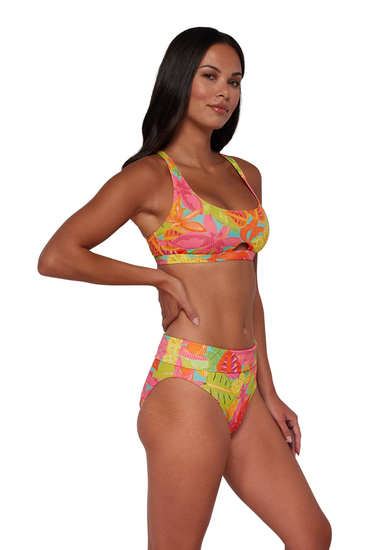 Sunsets Citrus Grove Sandbar Rib Brandi Bralette Top