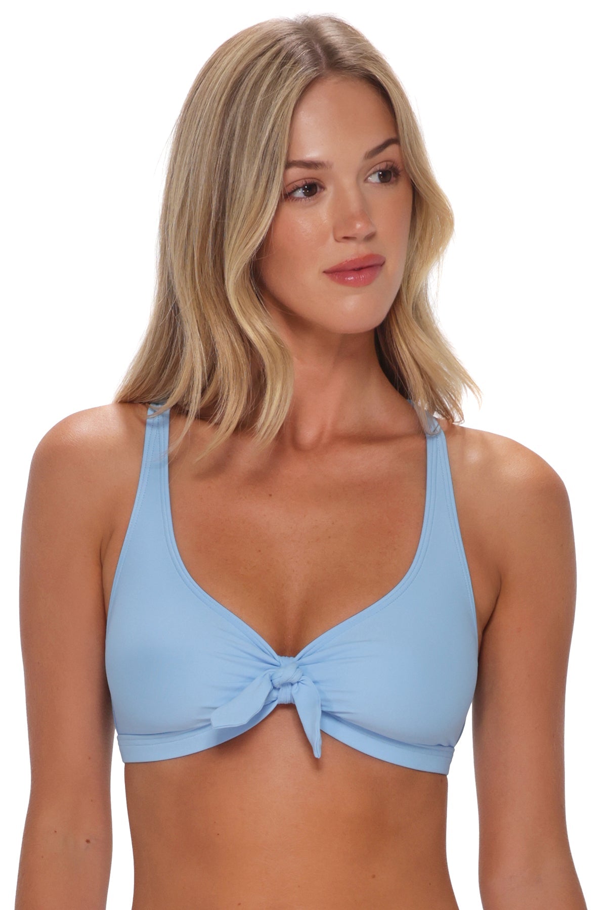 Sunsets Blue Whisper Brandi Bralette Top