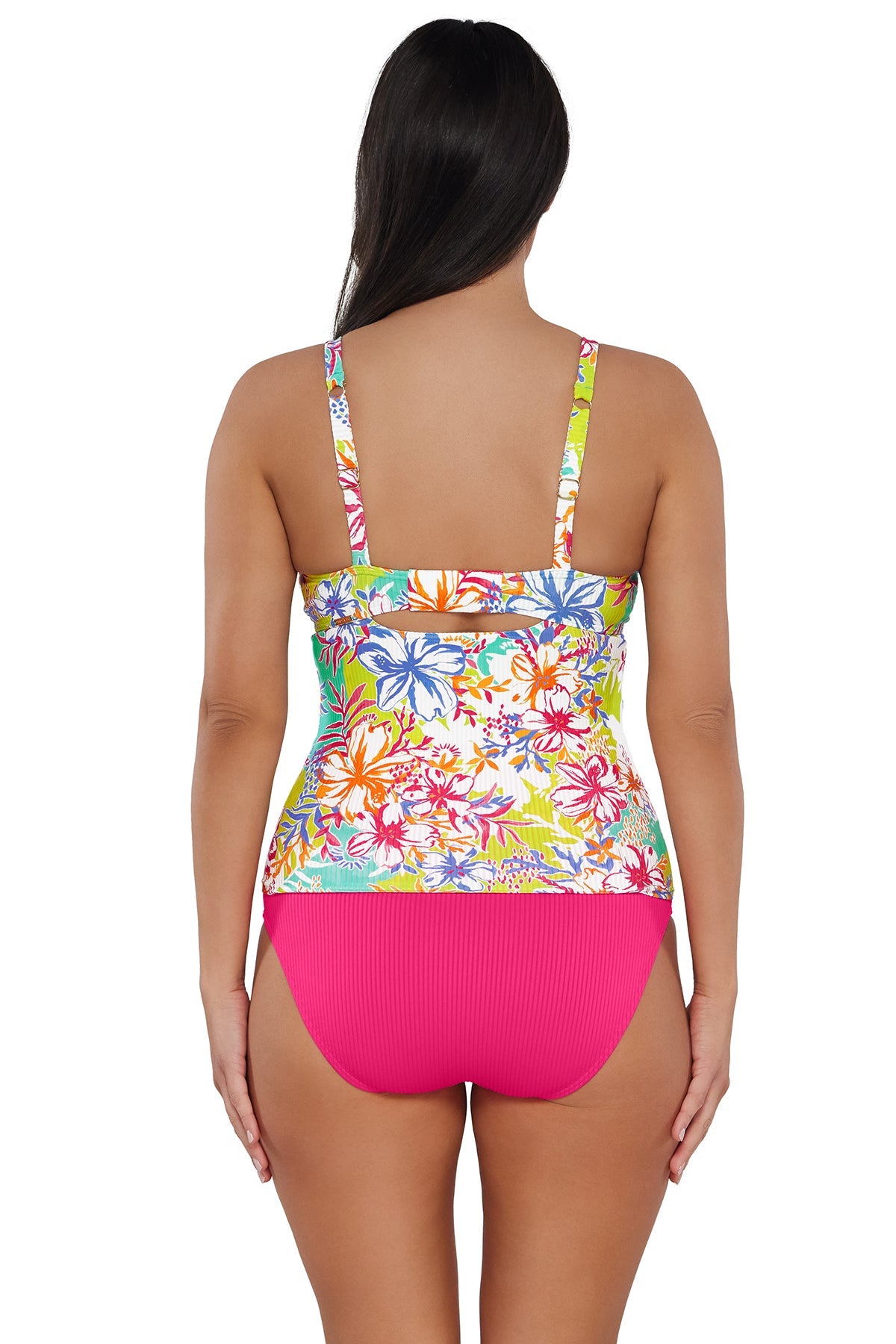 Sunsets Botanical Bliss Sandbar Rib Serena Tankini Top