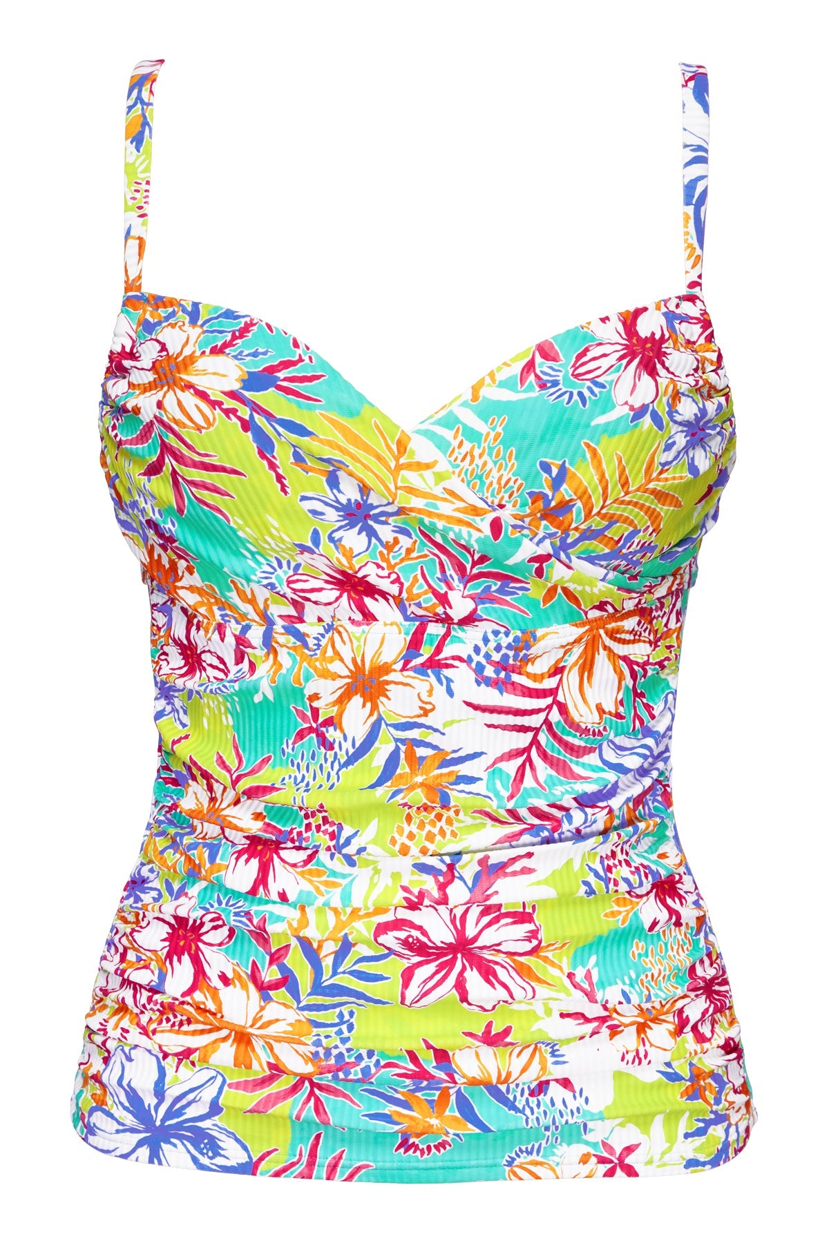 Sunsets Botanical Bliss Sandbar Rib Serena Tankini Top