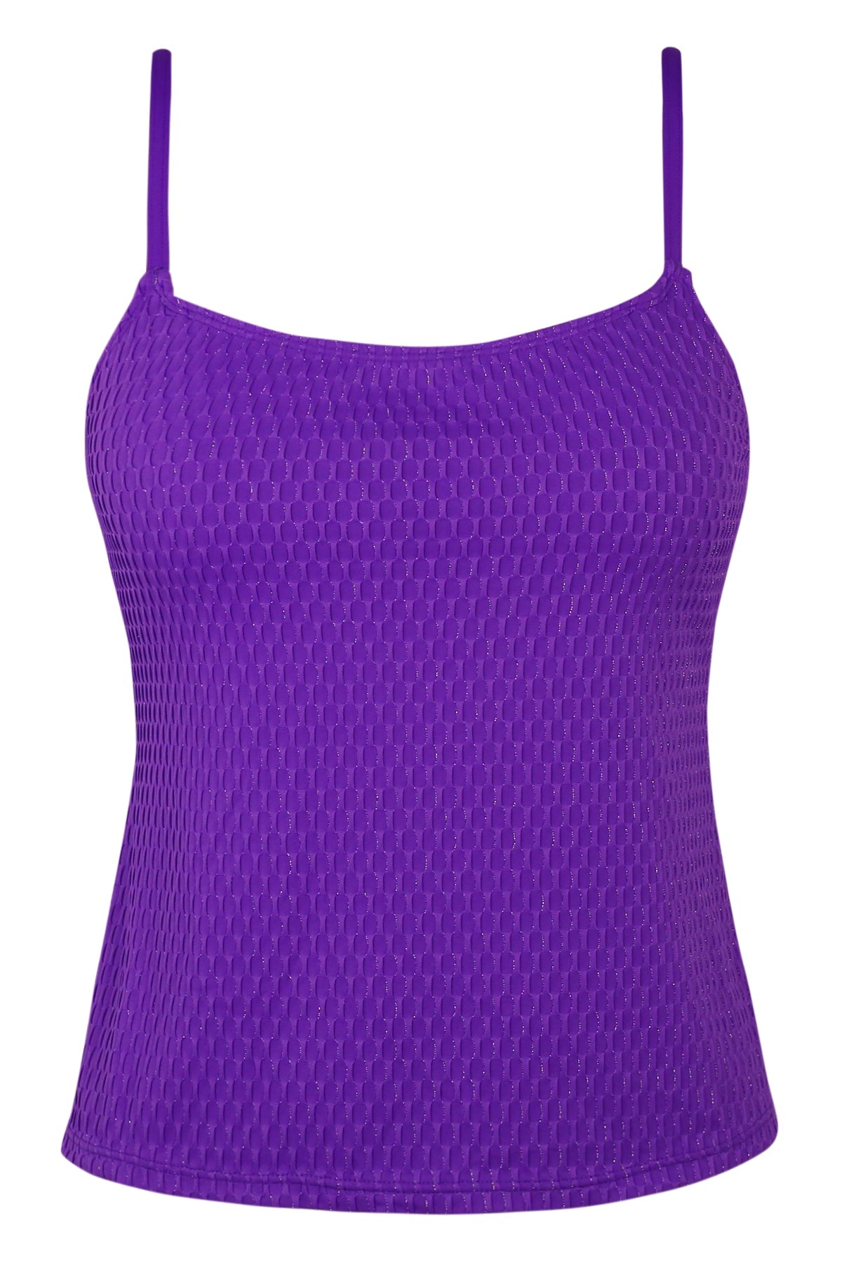 Pacifica Purple Gem Lurex Coralie Tankini Top