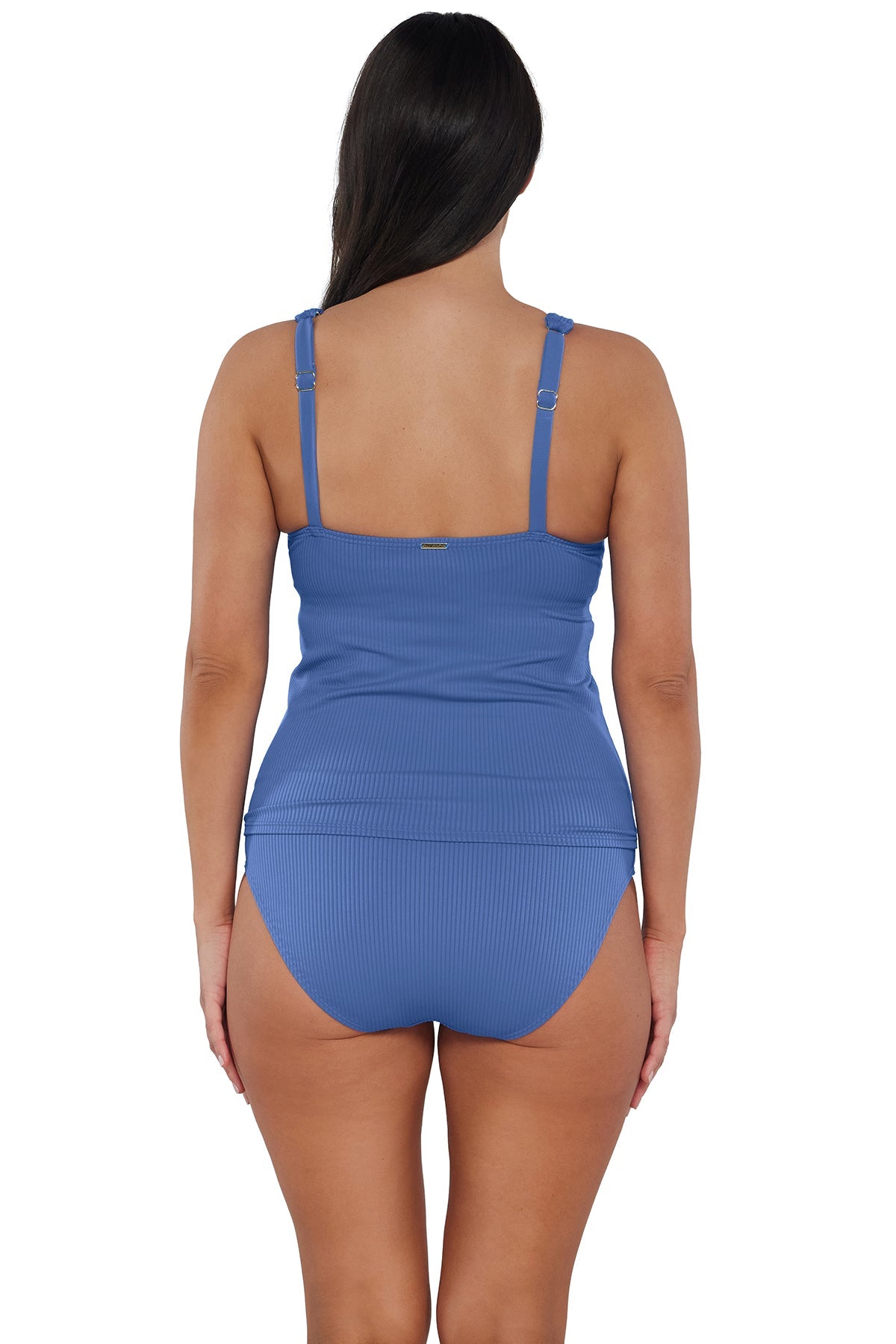 Sunsets Harbor Blue Sandbar Rib Elsie Tankini Top