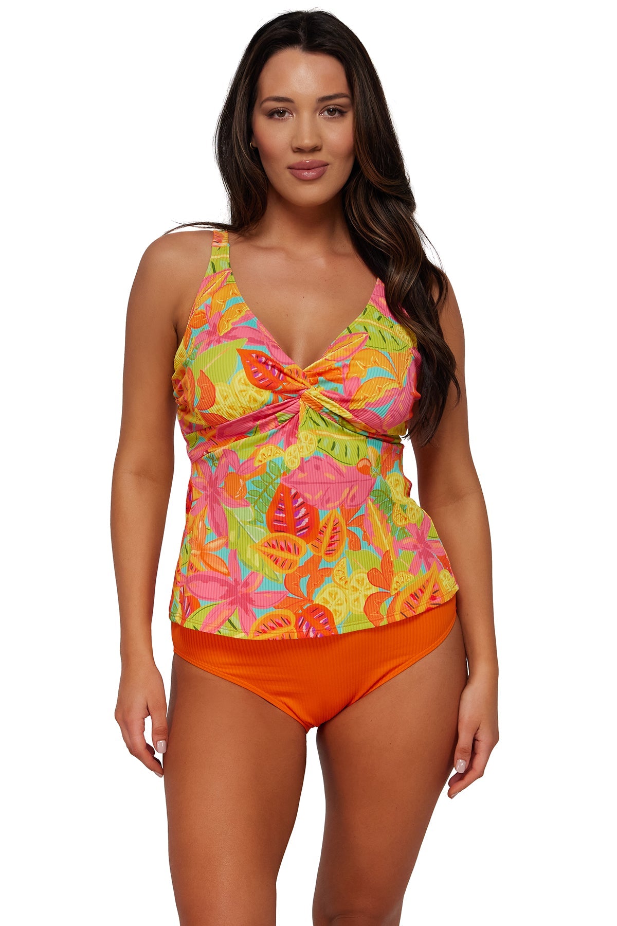 Sunsets Citrus Grove Sandbar Rib Forever Tankini Top