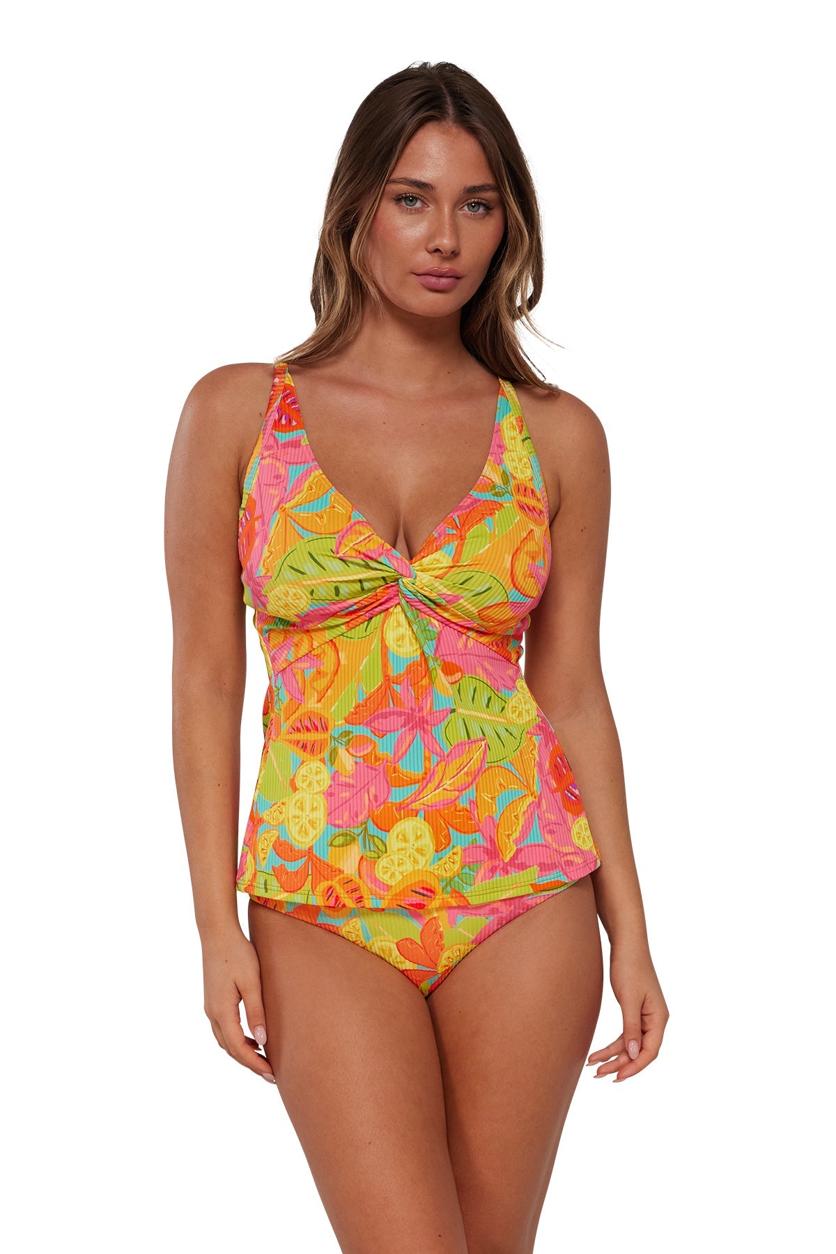 Sunsets Citrus Grove Sandbar Rib Forever Tankini Top