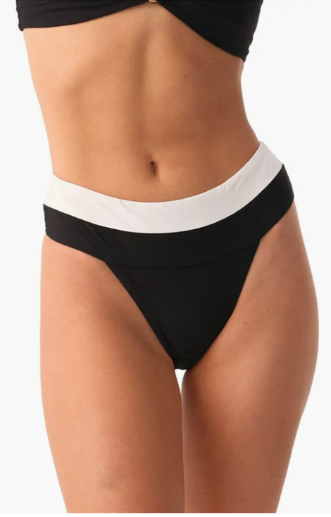 SALE PQ Swim Jet Black Banded Bottom