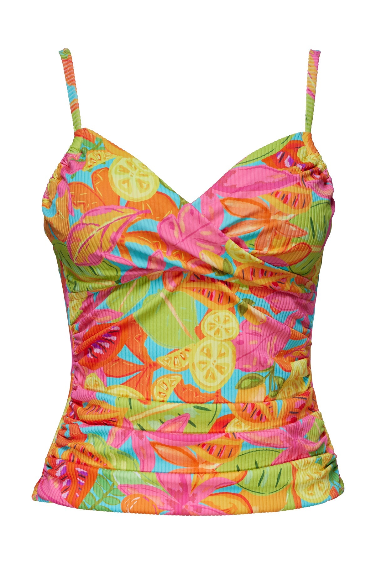Sunsets Citrus Grove Sandbar Rib Simone Tankini Top