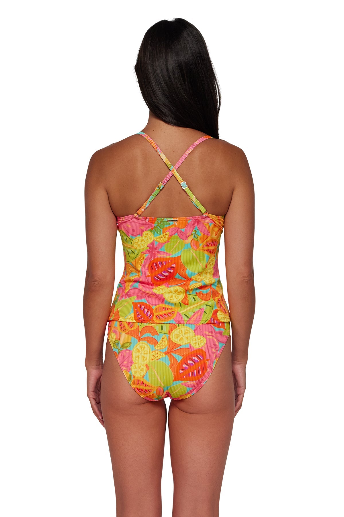 Sunsets Citrus Grove Sandbar Rib Simone Tankini Top