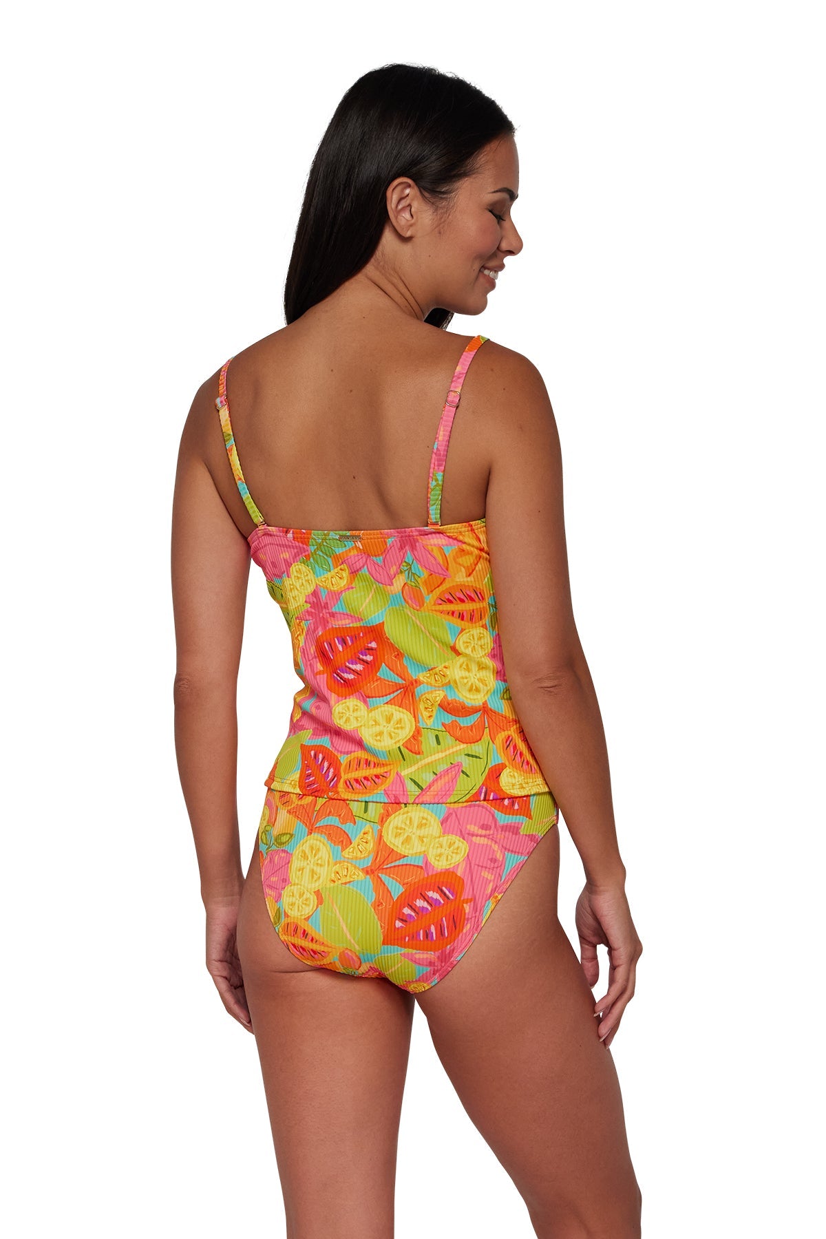 Sunsets Citrus Grove Sandbar Rib Simone Tankini Top