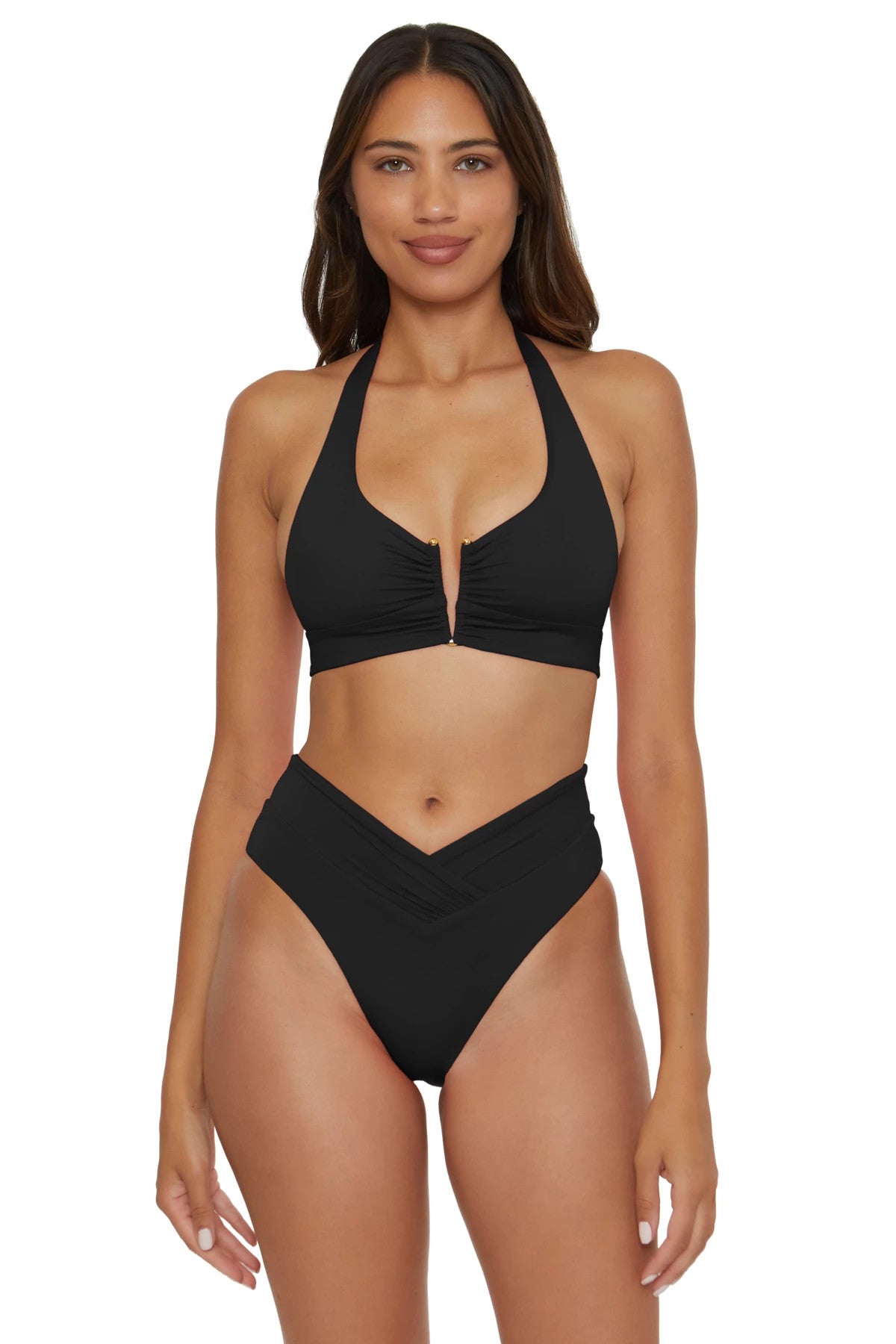 Becca Black V-Wire Halter Top