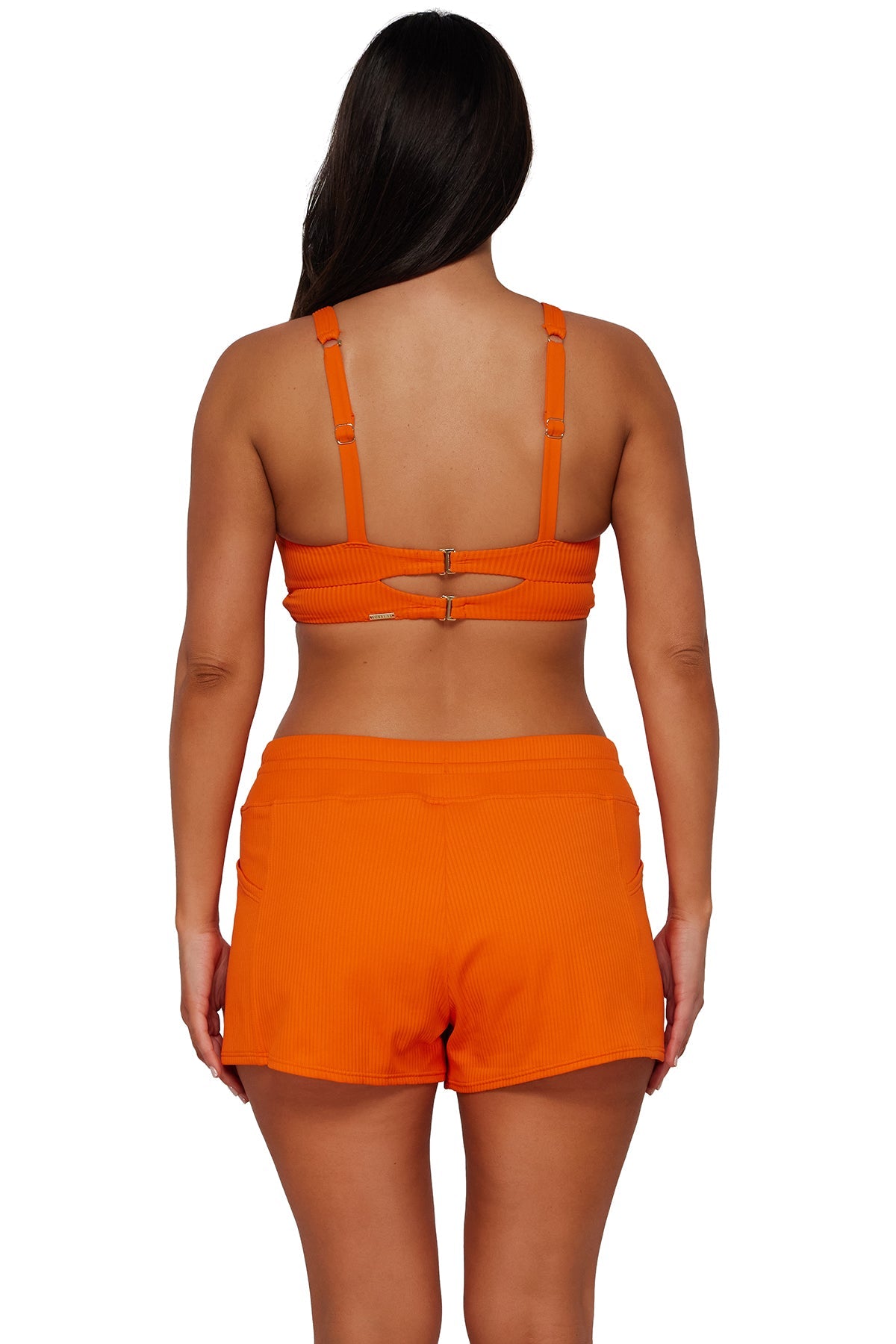 Sunsets Escape Kumquat Sandbar Rib Laguna Swim Short