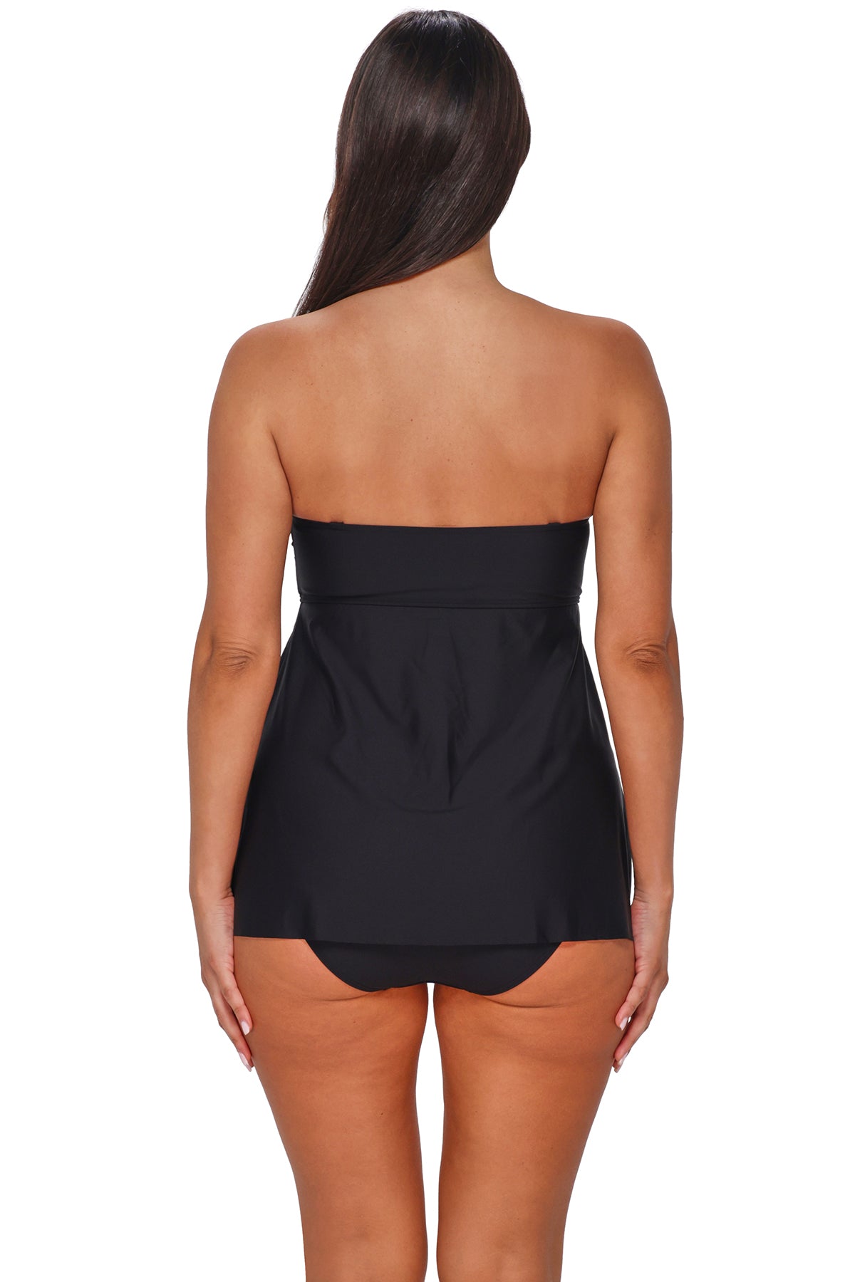 Sunsets Escape Black Molly Bandeau Tankini Top