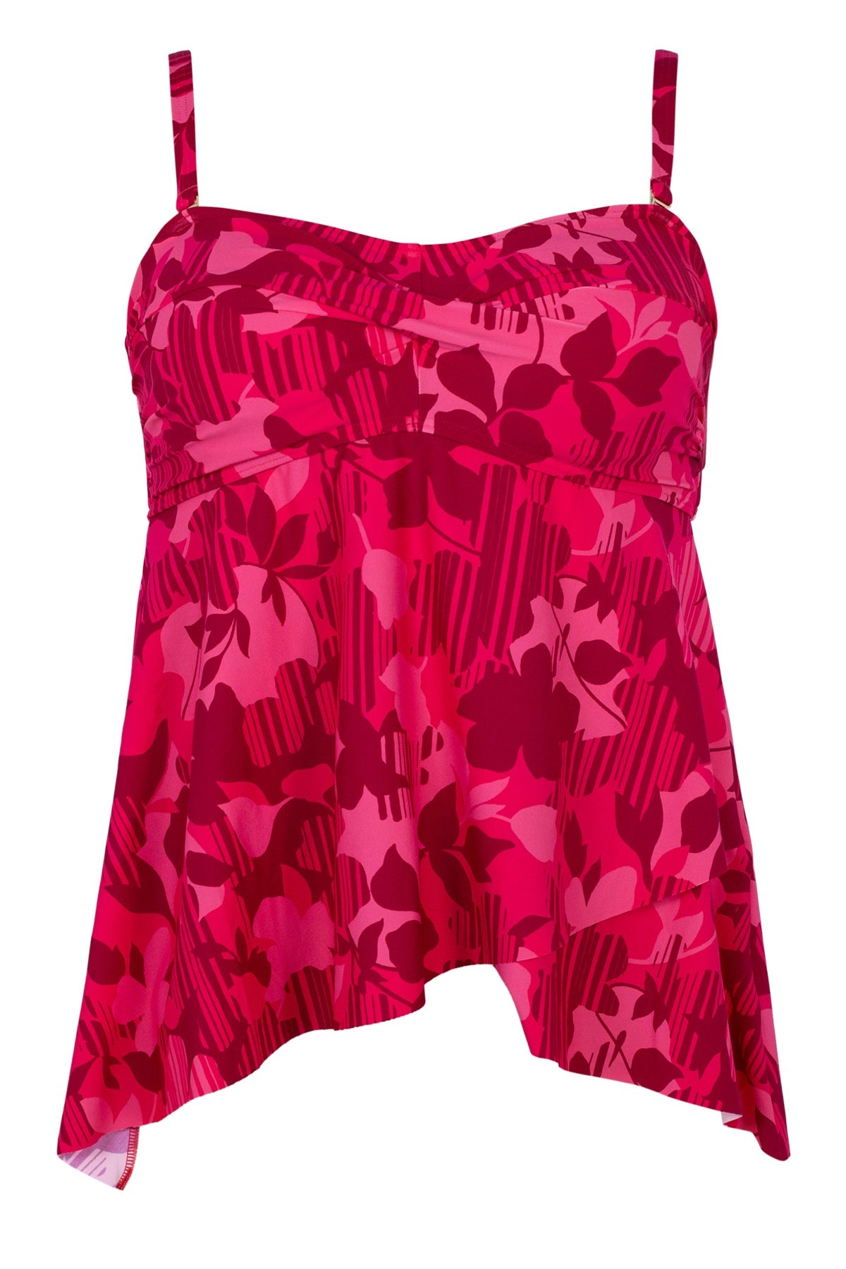 Sunsets Escape Rambling Rose Molly Bandeau Tankini Top