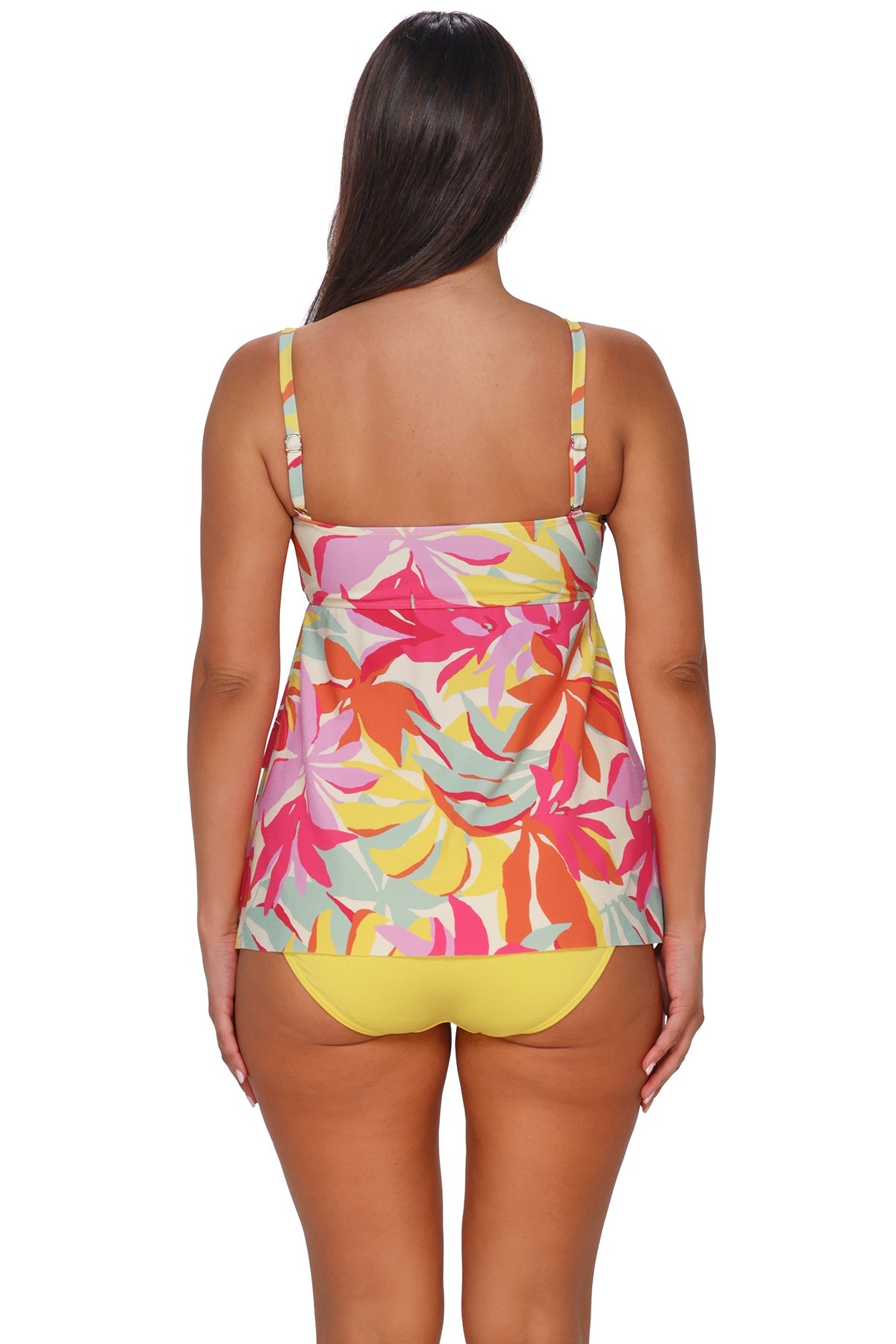 Sunsets Escape Tropicolor Crepe Molly Bandeau Tankini Top