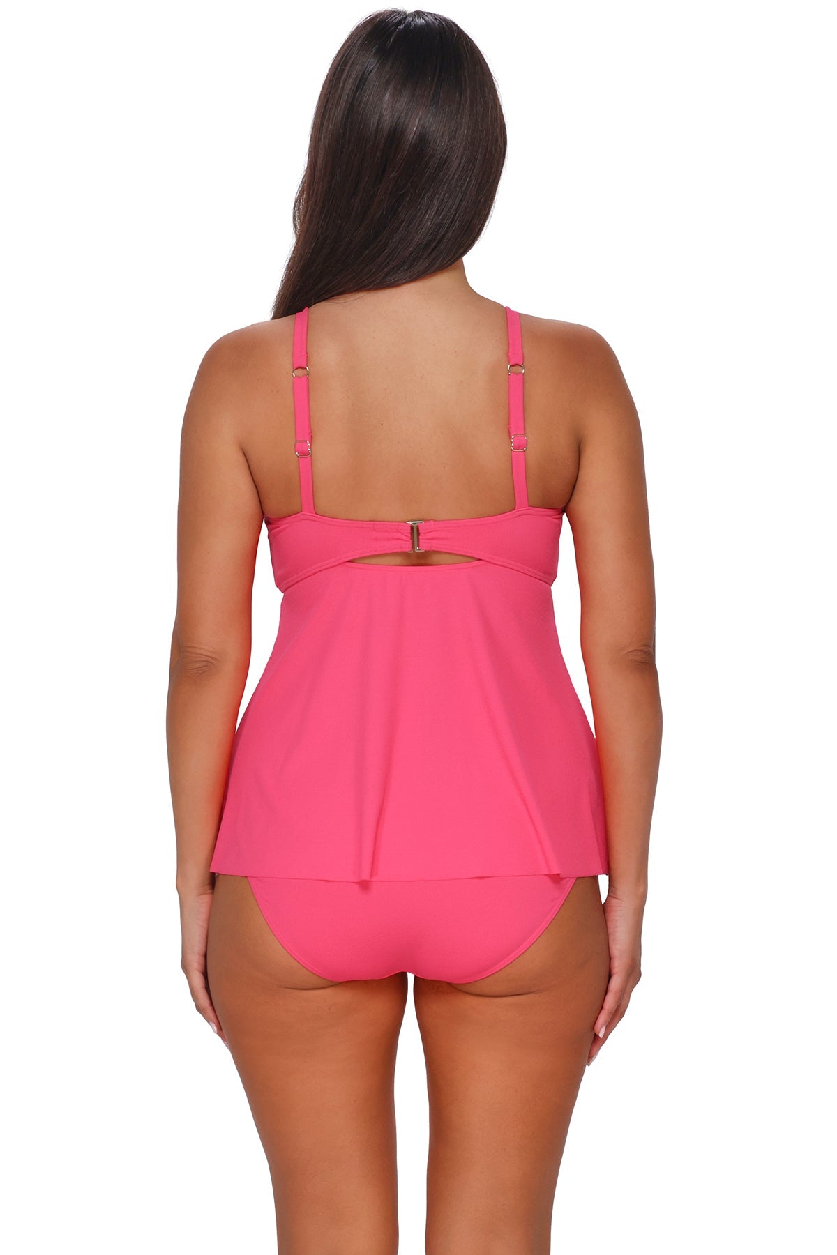 Sunsets Escape Posy Pink Crepe Tori Tankini Top