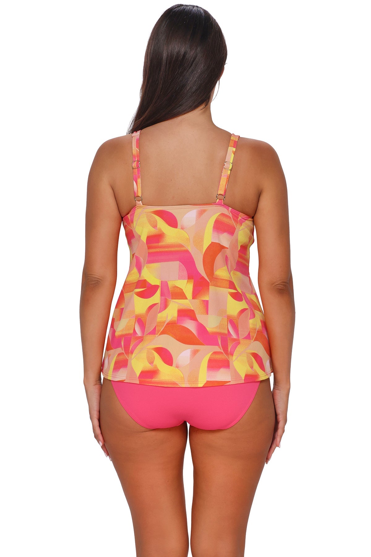 Sunsets Escape Dreamsicle Crepe Jenna Tankini Top