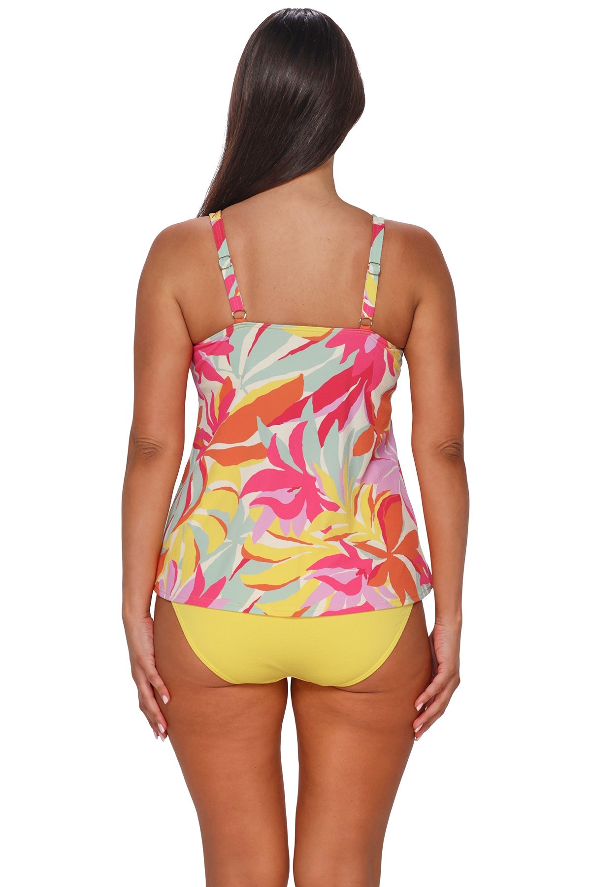 Sunsets Escape Tropicolor Crepe Jenna Tankini Top