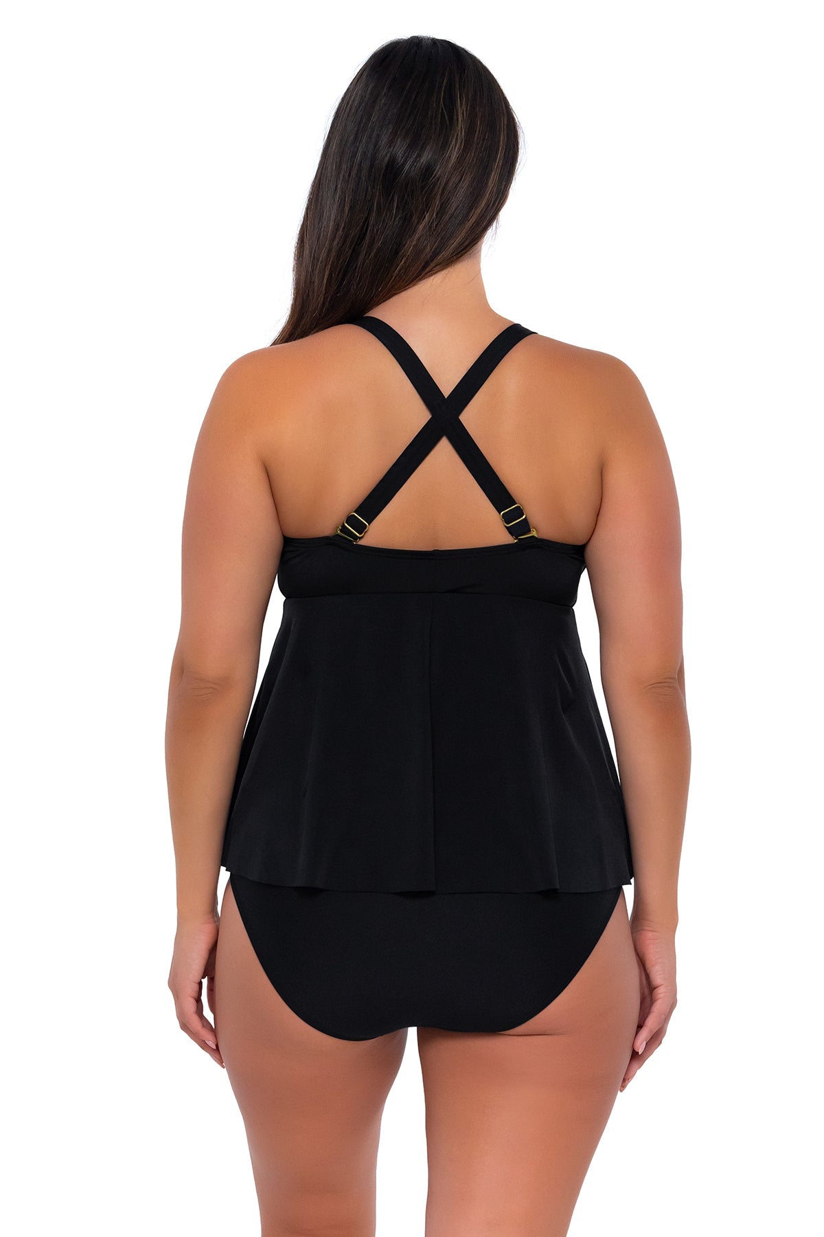 Sunsets Escape Black Marin Tankini Top
