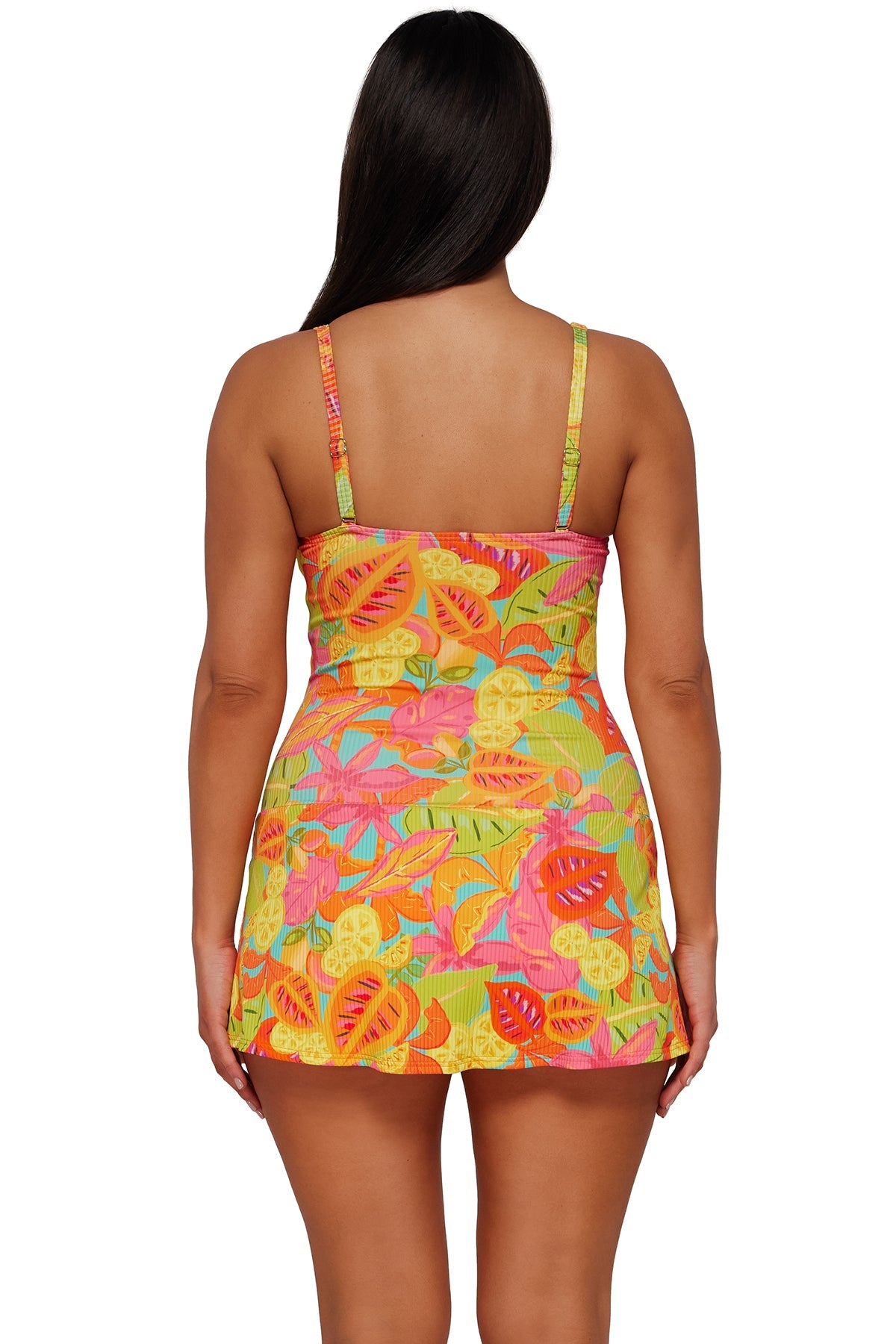 Sunsets Escape Citrus Grove Sandbar Rib Sienna Swim Dress