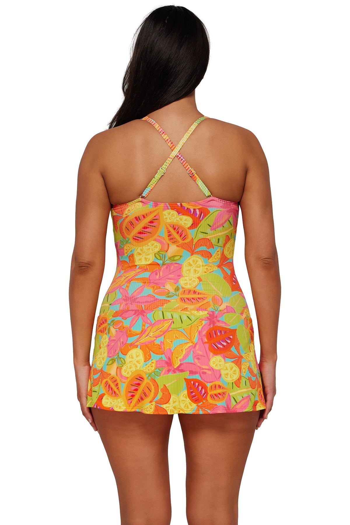 Sunsets Escape Citrus Grove Sandbar Rib Sienna Swim Dress