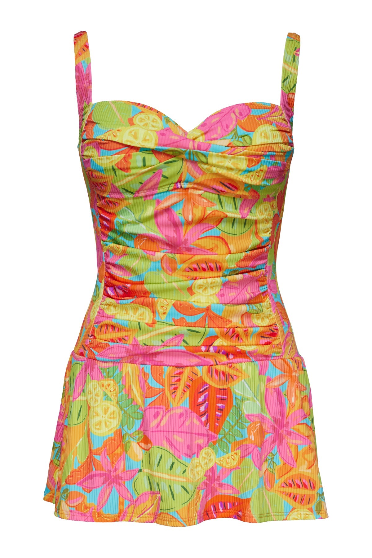 Sunsets Escape Citrus Grove Sandbar Rib Sienna Swim Dress