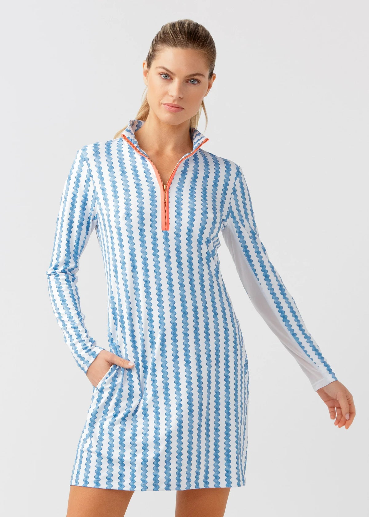Cabana Life Harbor 1/4 Sport Zip Dress