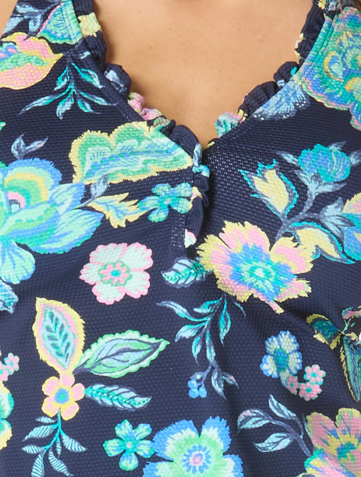 Beach House Diamond Meadows Nina Ruffle Trim Tankini Top