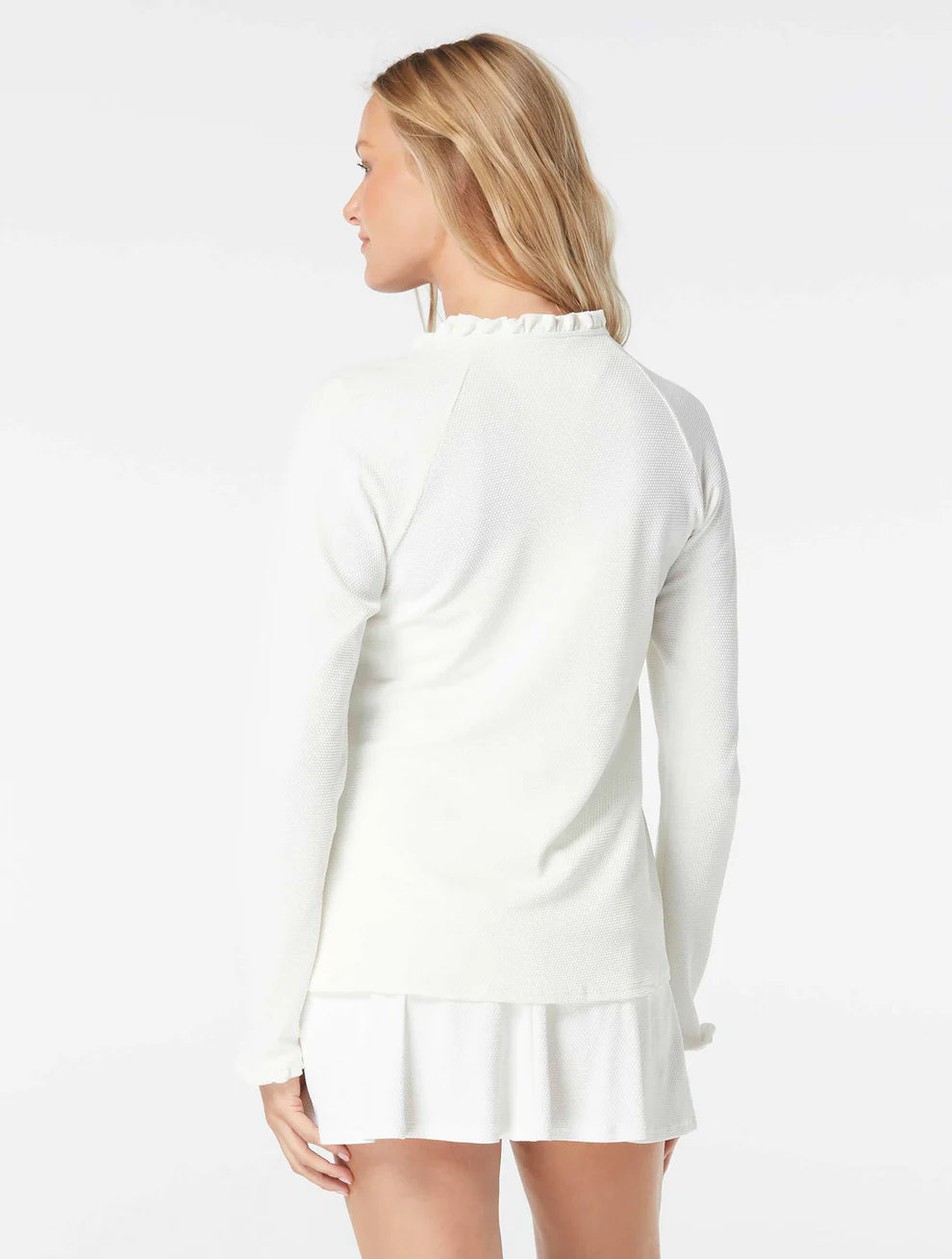 Beach House Pique Pool Party Phoebe Relaxed Fit Ruffled Rashguard