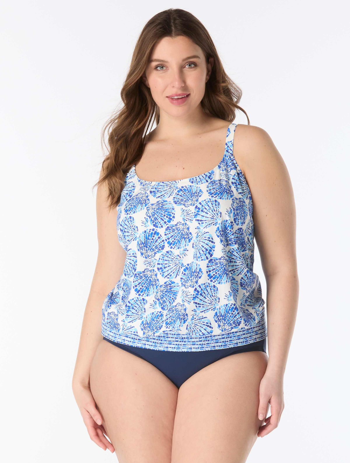Beach House Plus Shoreline Shells Sarah Tankini Top