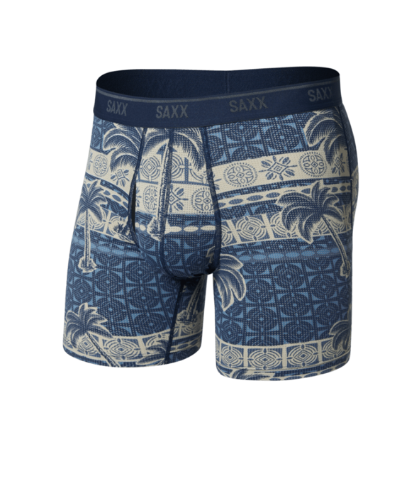 SAXX Underwear Quest Quick-Dry Mesh Boxer Brief Palm Geo-Stone