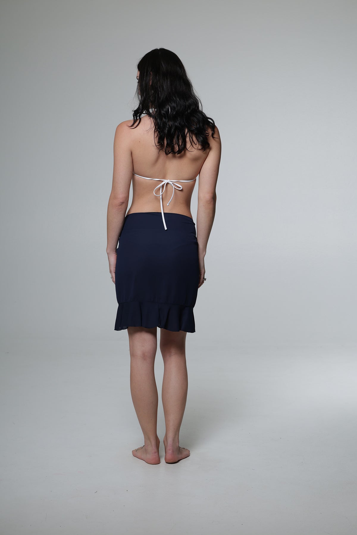 J. Valdi Short Ruffle Sarong Cover Up