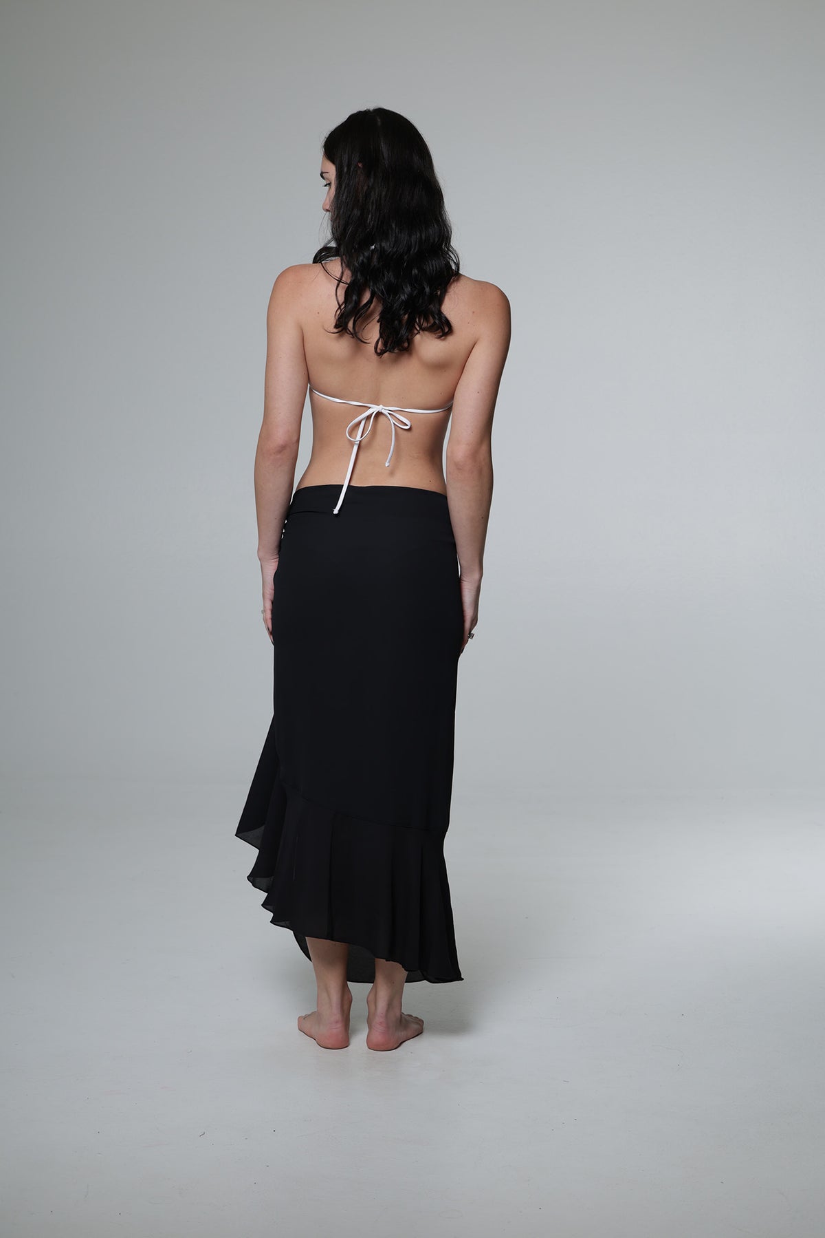 J. Valdi Long Ruffle Sarong Cover Up