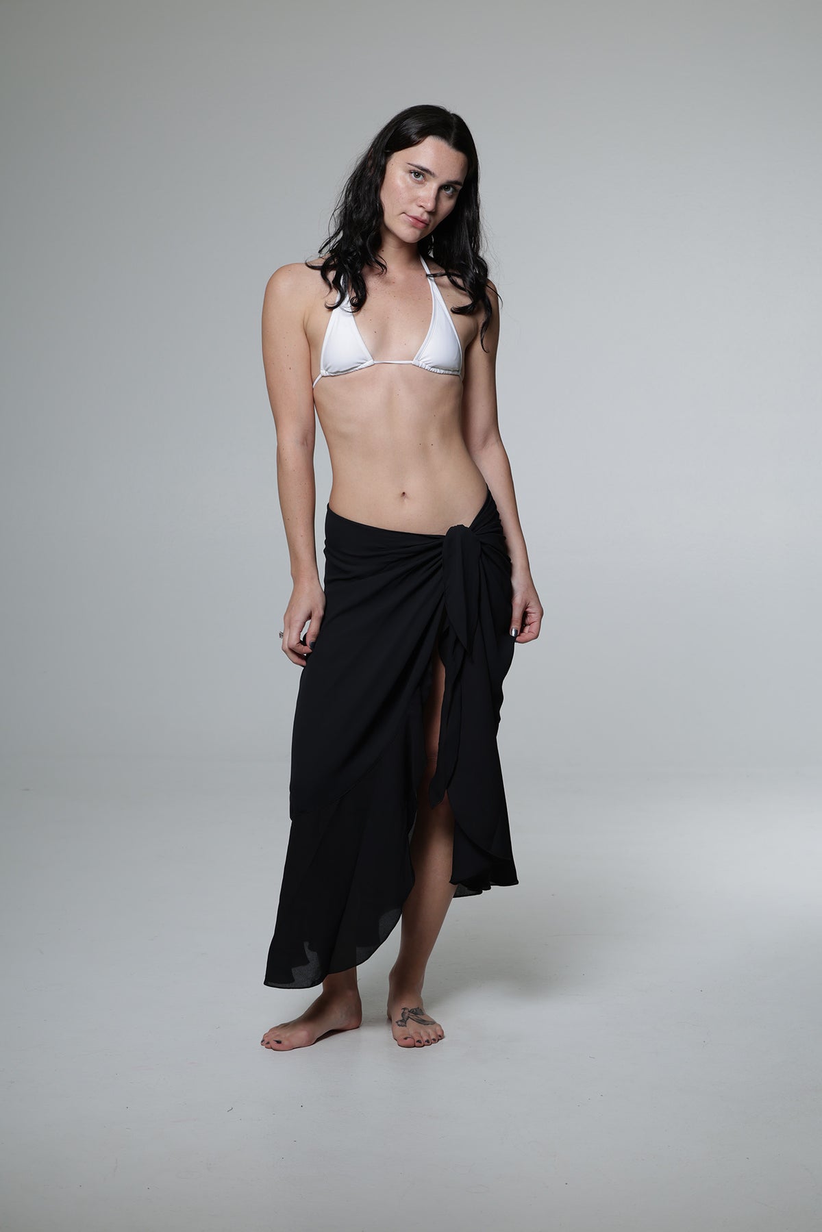 J. Valdi Long Ruffle Sarong Cover Up