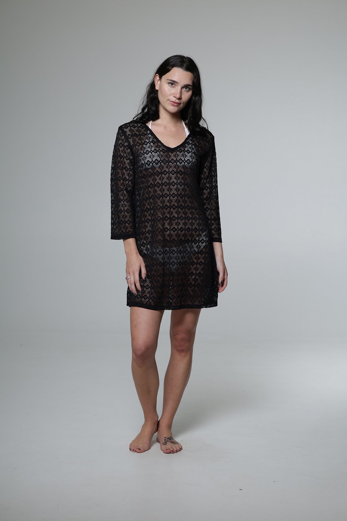 SALE J. Valdi Diamante V-Neck Tunic Cover Up