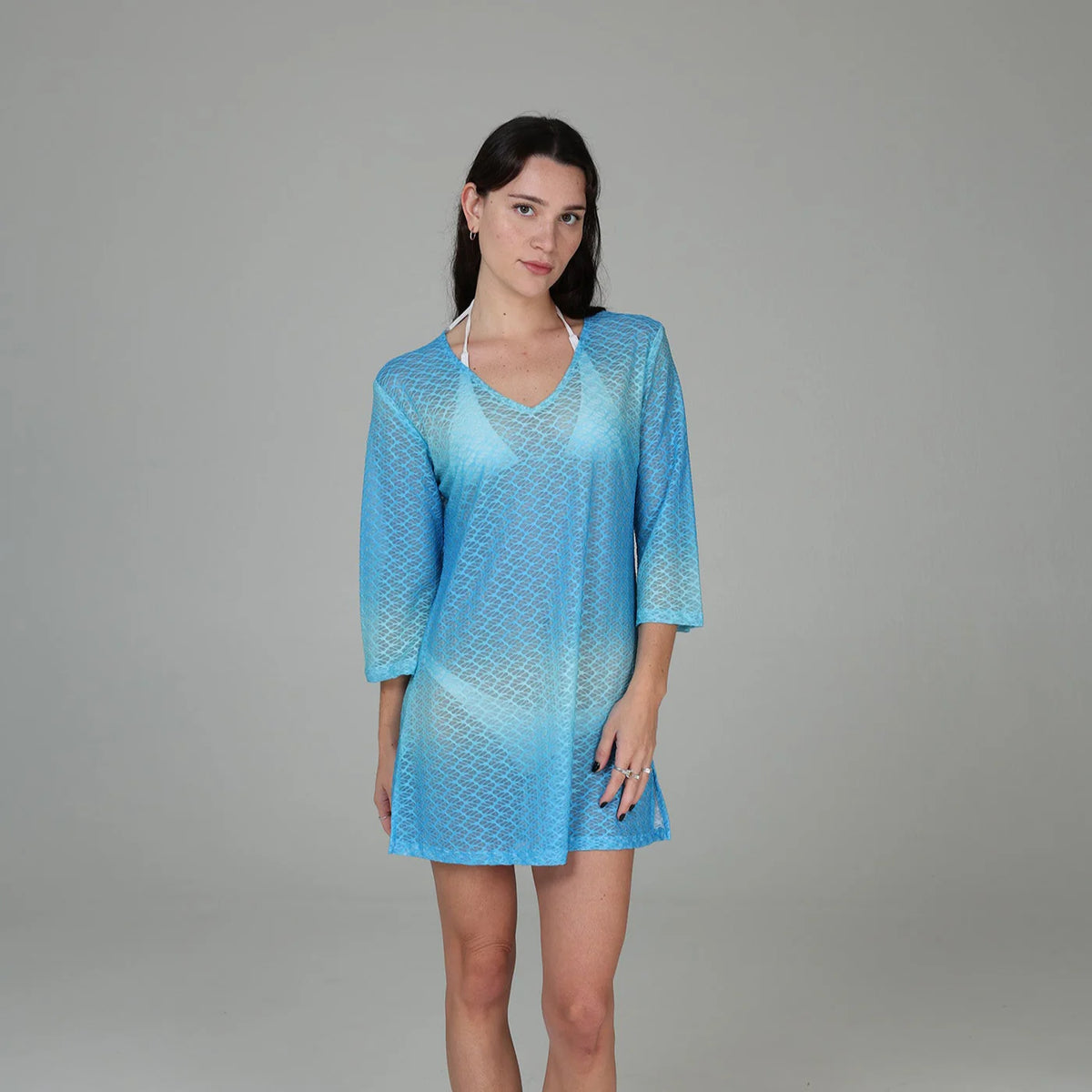J. Valdi Plus Escala V-Neck Tunic Cover Up