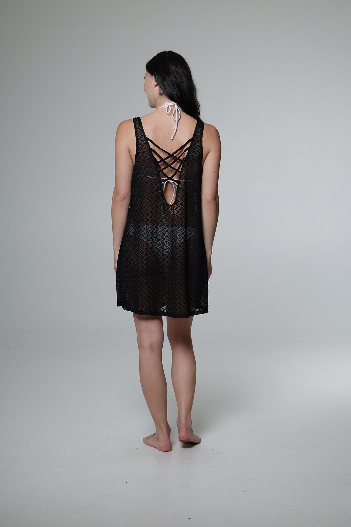 J. Valdi Escala Lattice Back Dress Cover Up