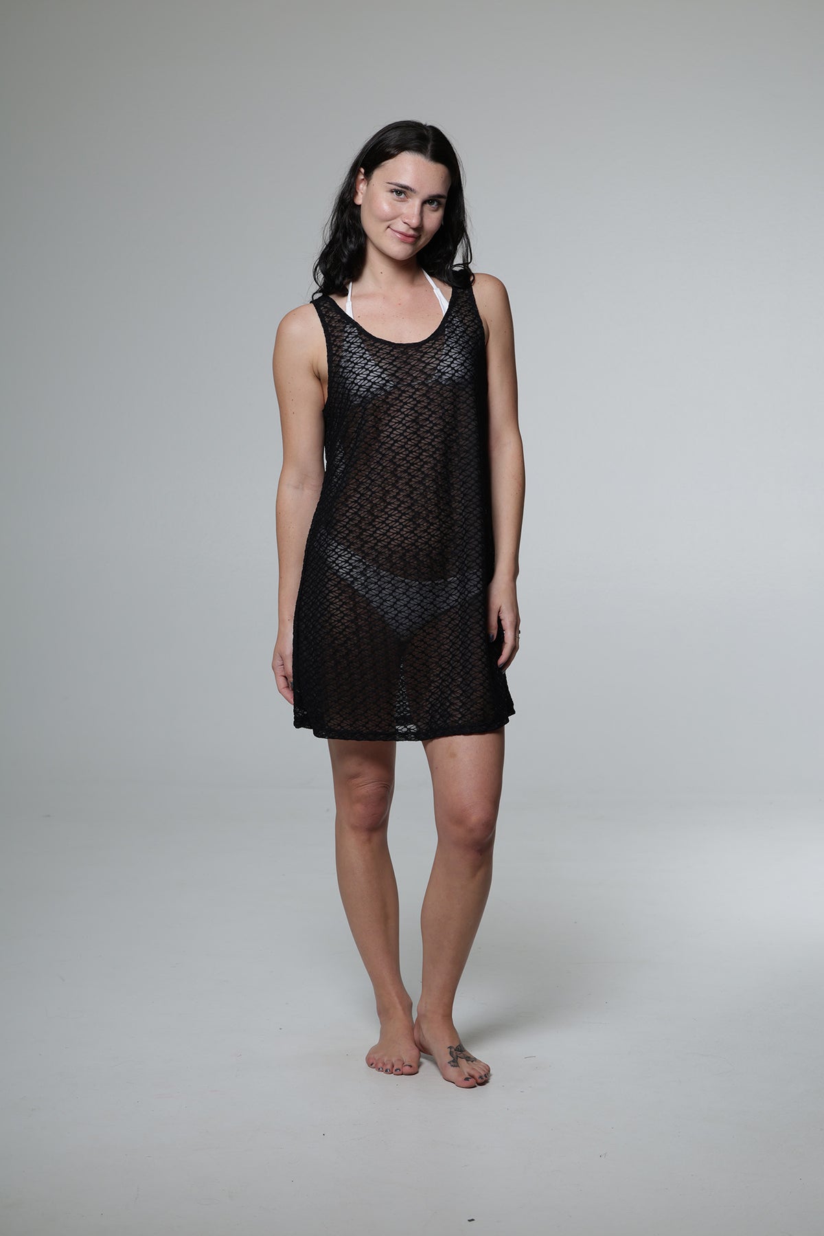 J. Valdi Escala Lattice Back Dress Cover Up