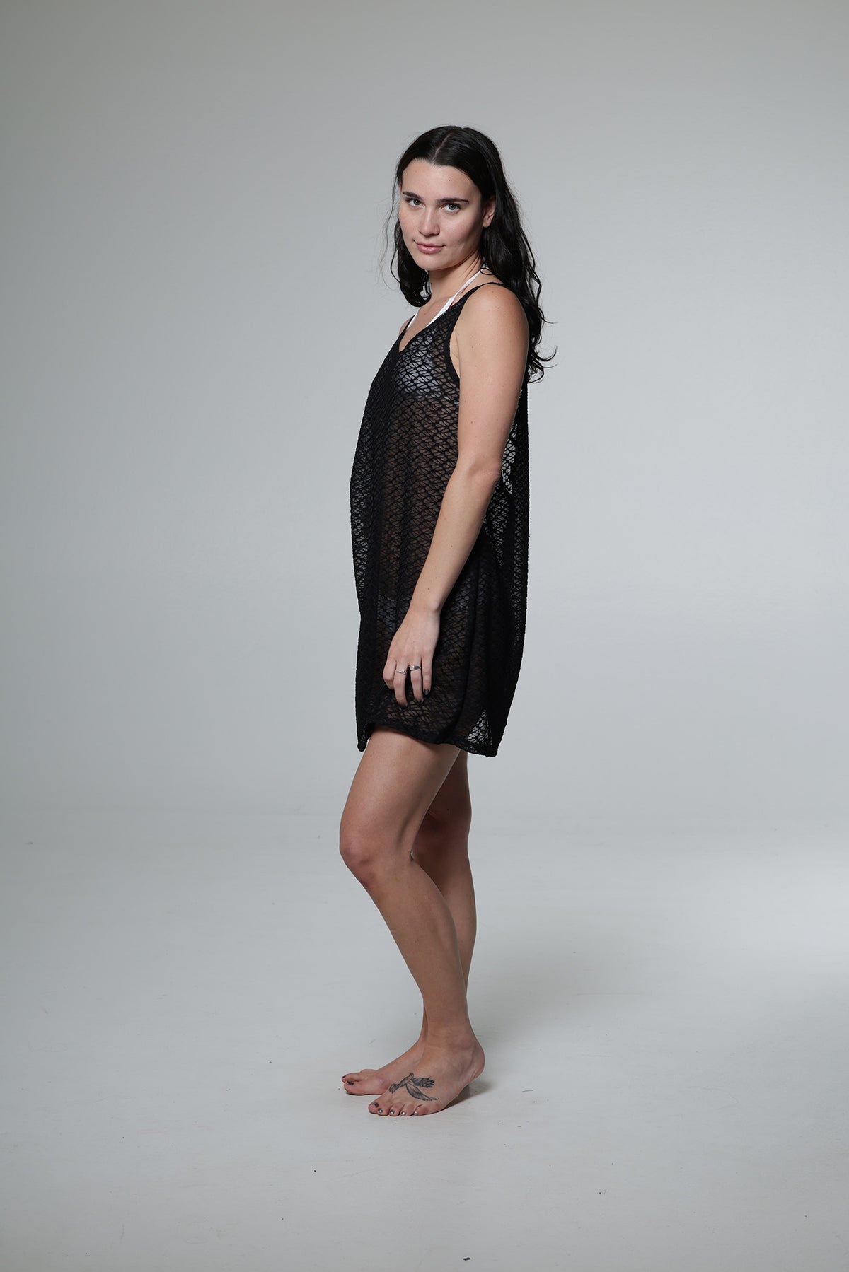 J. Valdi Escala Lattice Back Dress Cover Up
