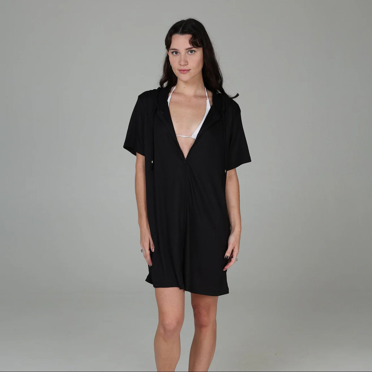 J. Valdi Plus Bondi Full Zip Hoodie Cover Up
