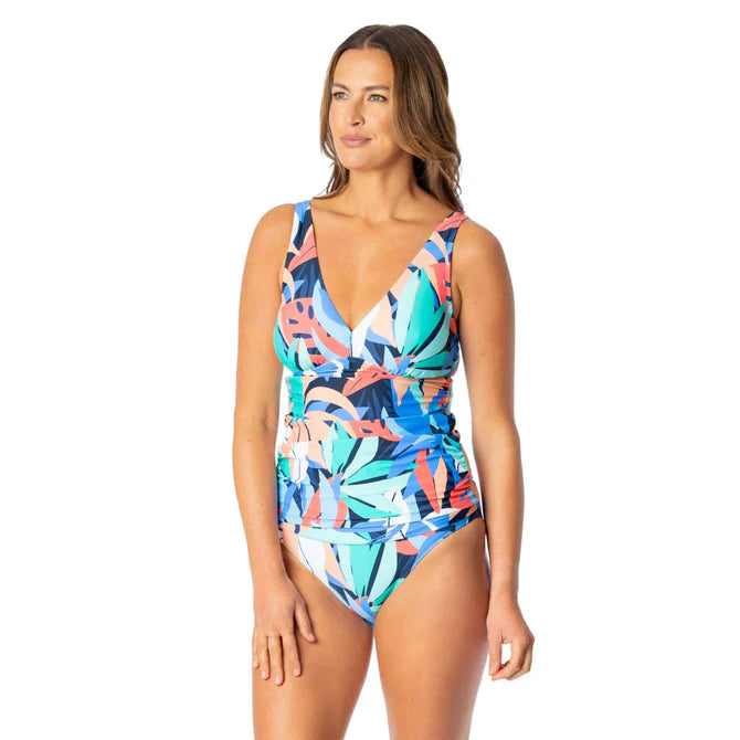 SALE Jantzen Bright Canvas Amber V-Neck Tankini Top