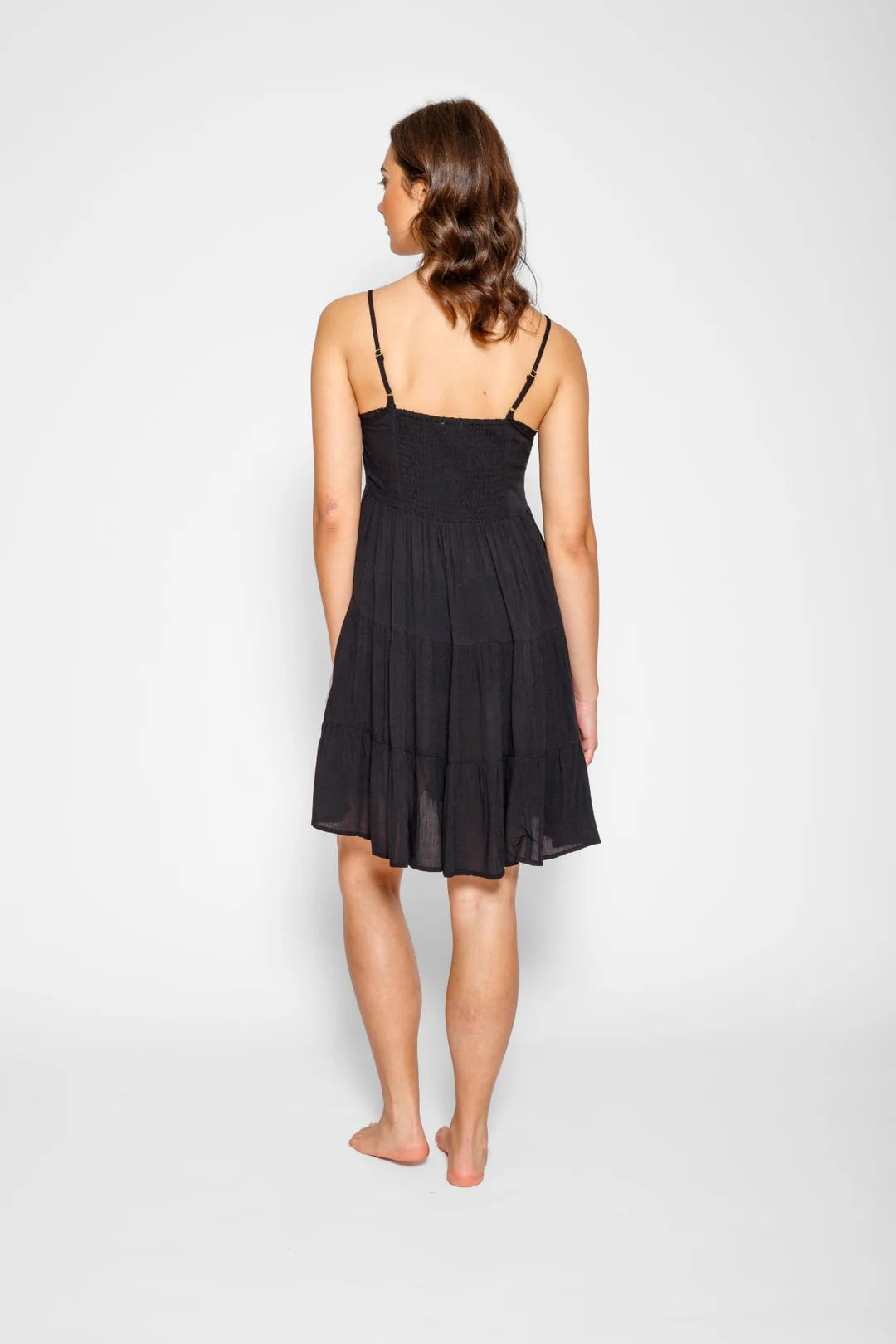 SALE KOY Resort Miami Black Mini Tiered Dress