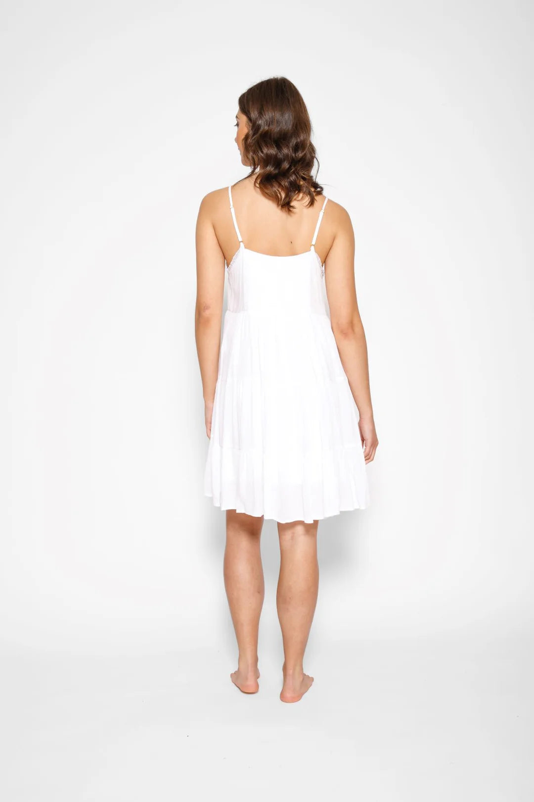 SALE KOY Resort Miami White Mini Tiered Dress