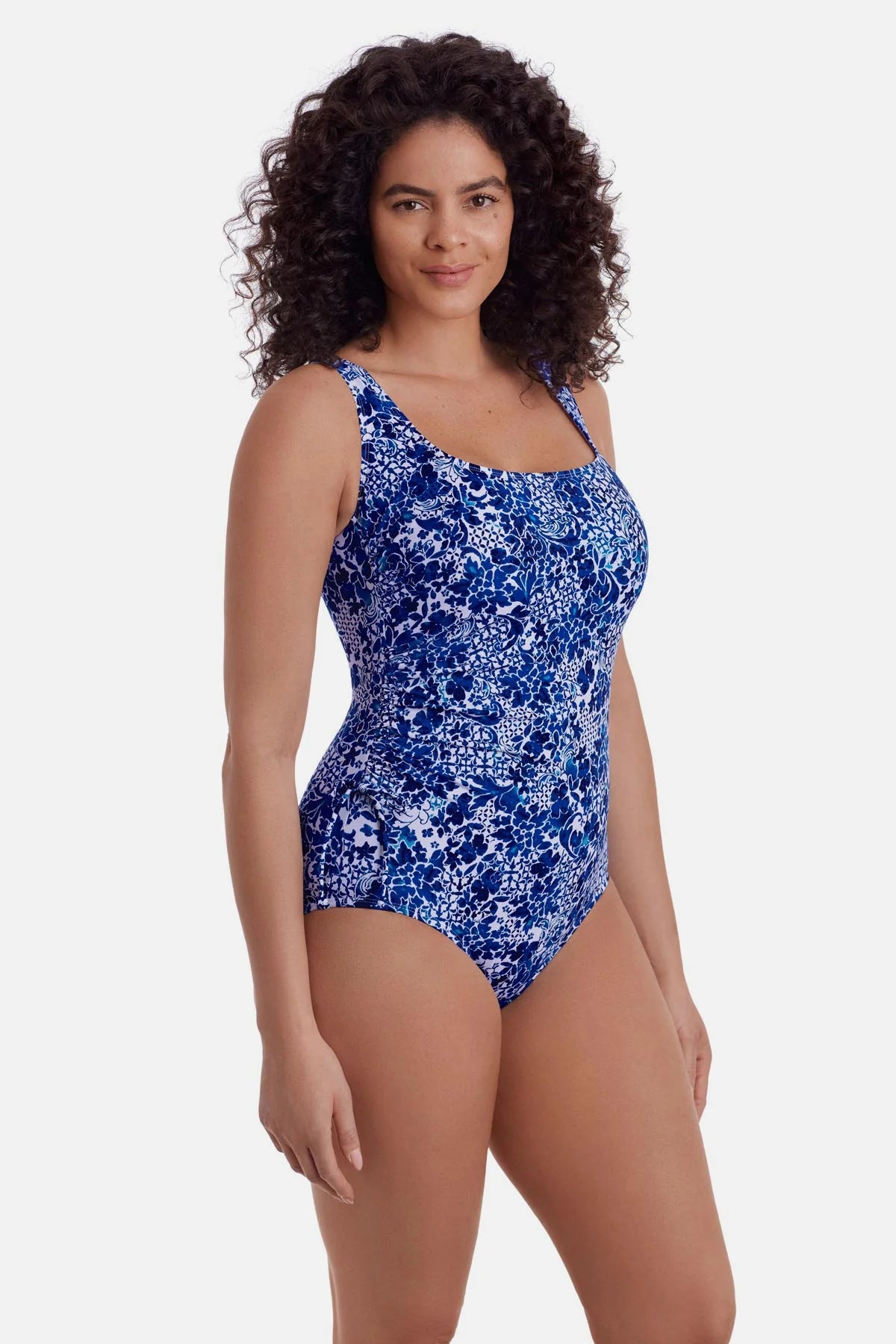 Longitude Floral City Shirred One Piece