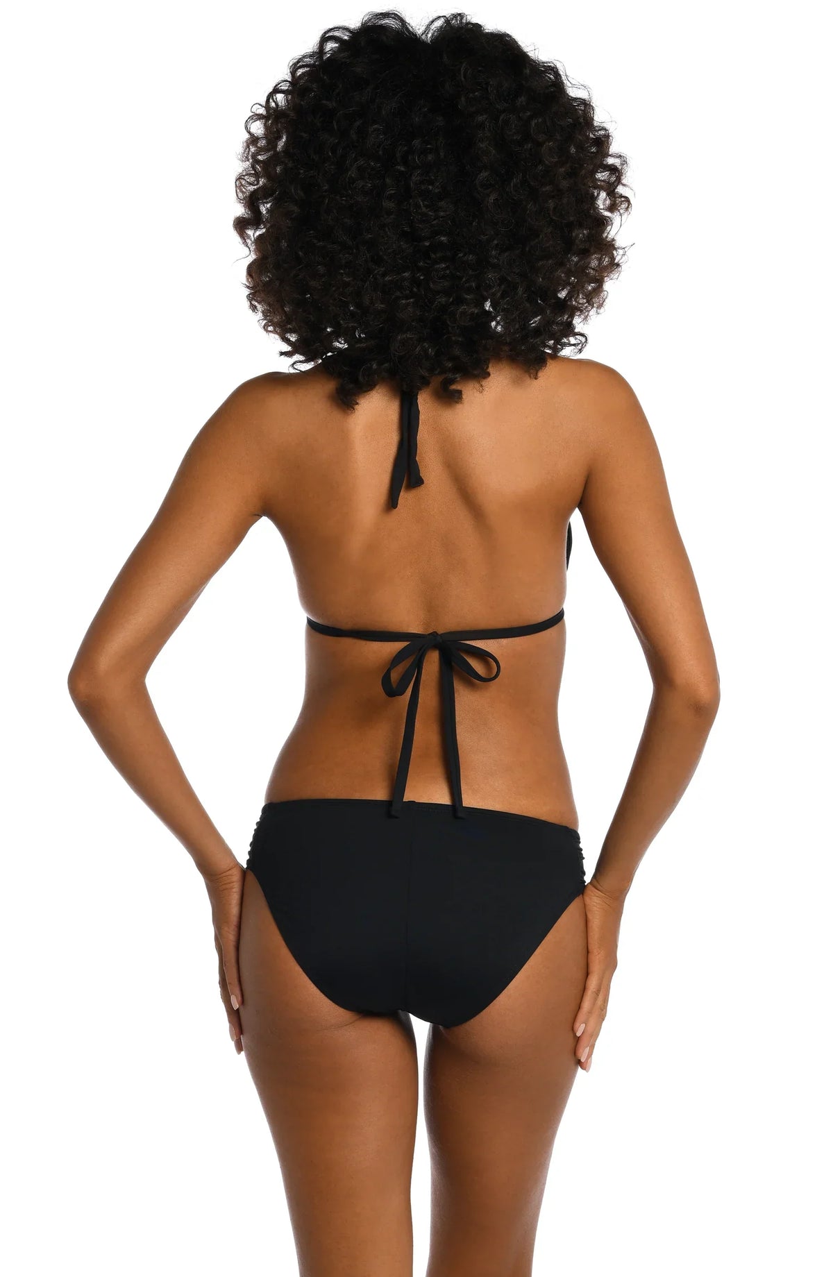 La Blanca Black Halter Triangle Top